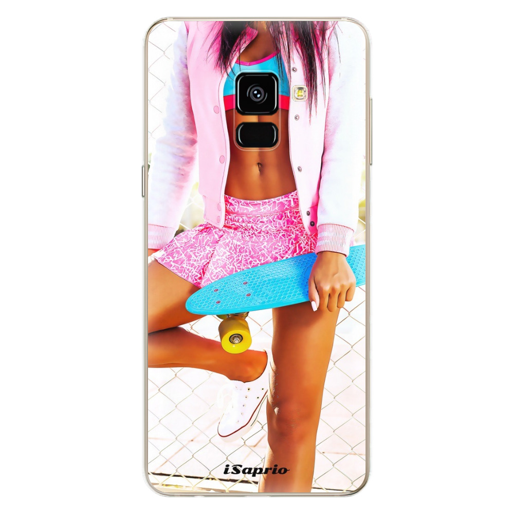 Odolné silikónové puzdro iSaprio - Skate girl 01 - Samsung Galaxy A8 2018
