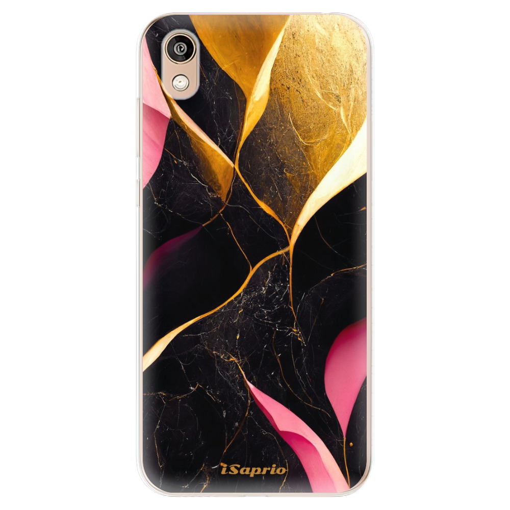 Odolné silikónové puzdro iSaprio - Gold Pink Marble - Huawei Honor 8S