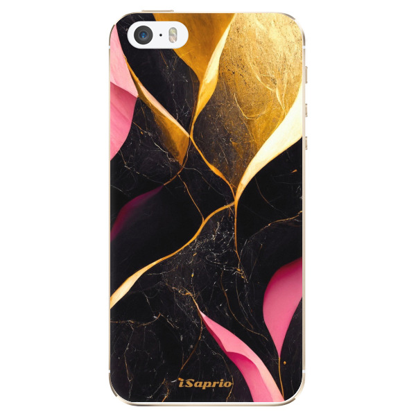 Odolné silikónové puzdro iSaprio - Gold Pink Marble - iPhone 5/5S/SE