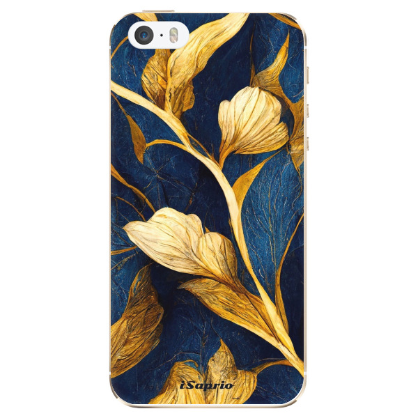 Odolné silikónové puzdro iSaprio - Gold Leaves - iPhone 5/5S/SE