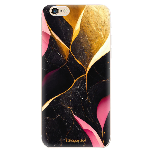 Odolné silikónové puzdro iSaprio - Gold Pink Marble - iPhone 6/6S