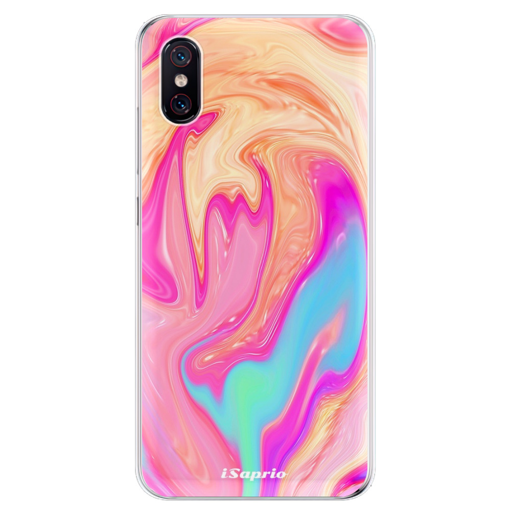 Odolné silikónové puzdro iSaprio - Orange Liquid - Xiaomi Mi 8 Pro