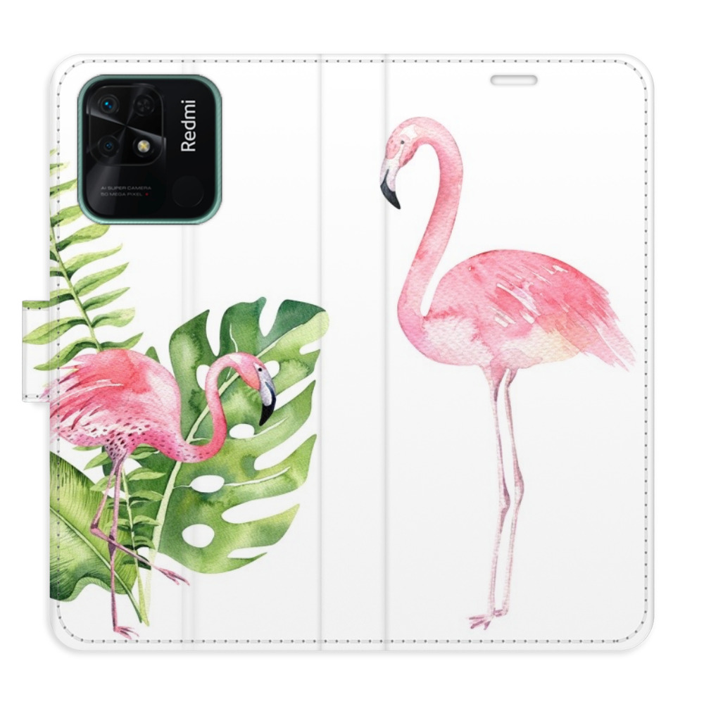 Flipové puzdro iSaprio - Flamingos - Xiaomi Redmi 10C