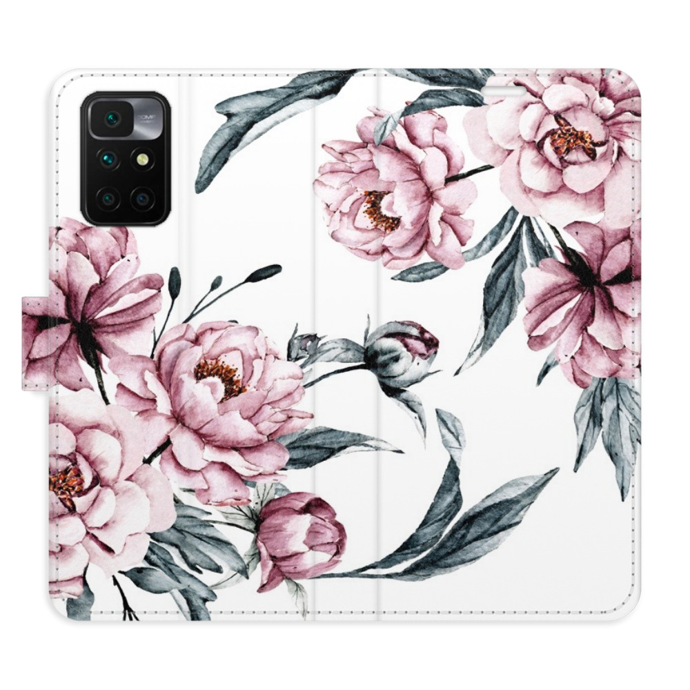 Flipové puzdro iSaprio - Pink Flowers - Xiaomi Redmi 10