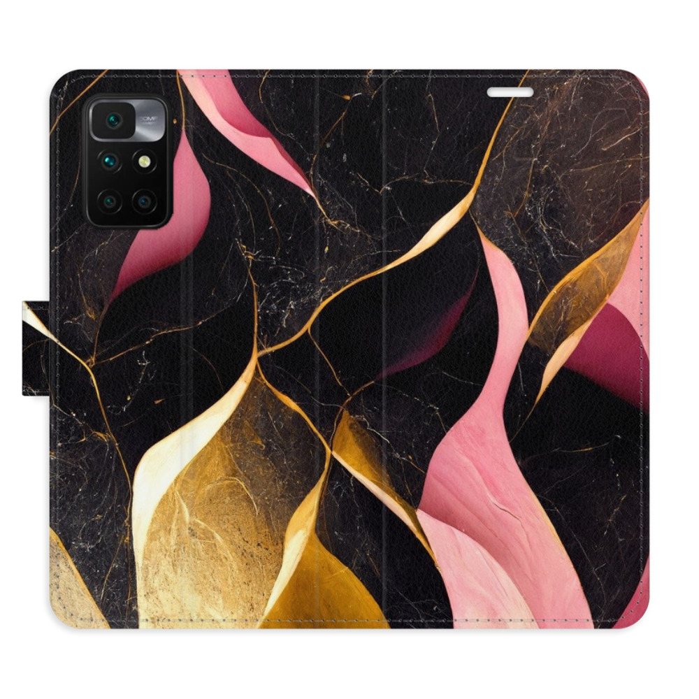 Flipové puzdro iSaprio - Gold Pink Marble 02 - Xiaomi Redmi 10