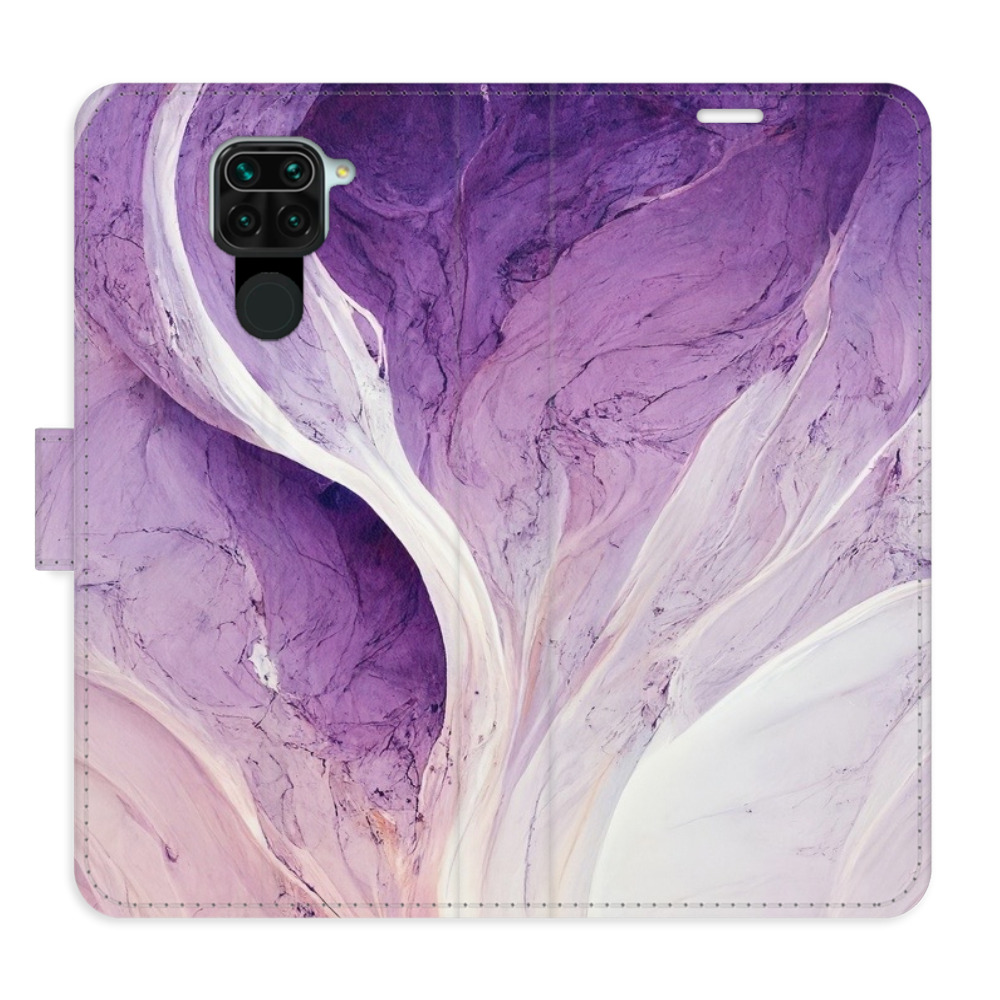 Flipové puzdro iSaprio - Purple Paint - Xiaomi Redmi Note 9
