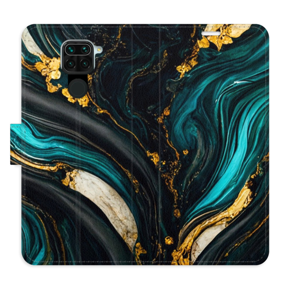 Flipové puzdro iSaprio - Dark Paint - Xiaomi Redmi Note 9