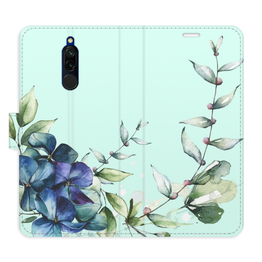 Flipové puzdro iSaprio - Blue Flowers - Xiaomi Redmi 8