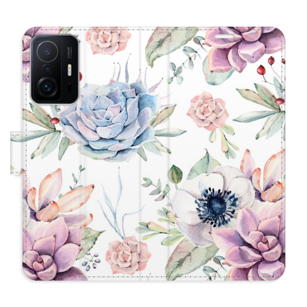 Flipové puzdro iSaprio - Succulents Pattern - Xiaomi 11T / 11T Pro