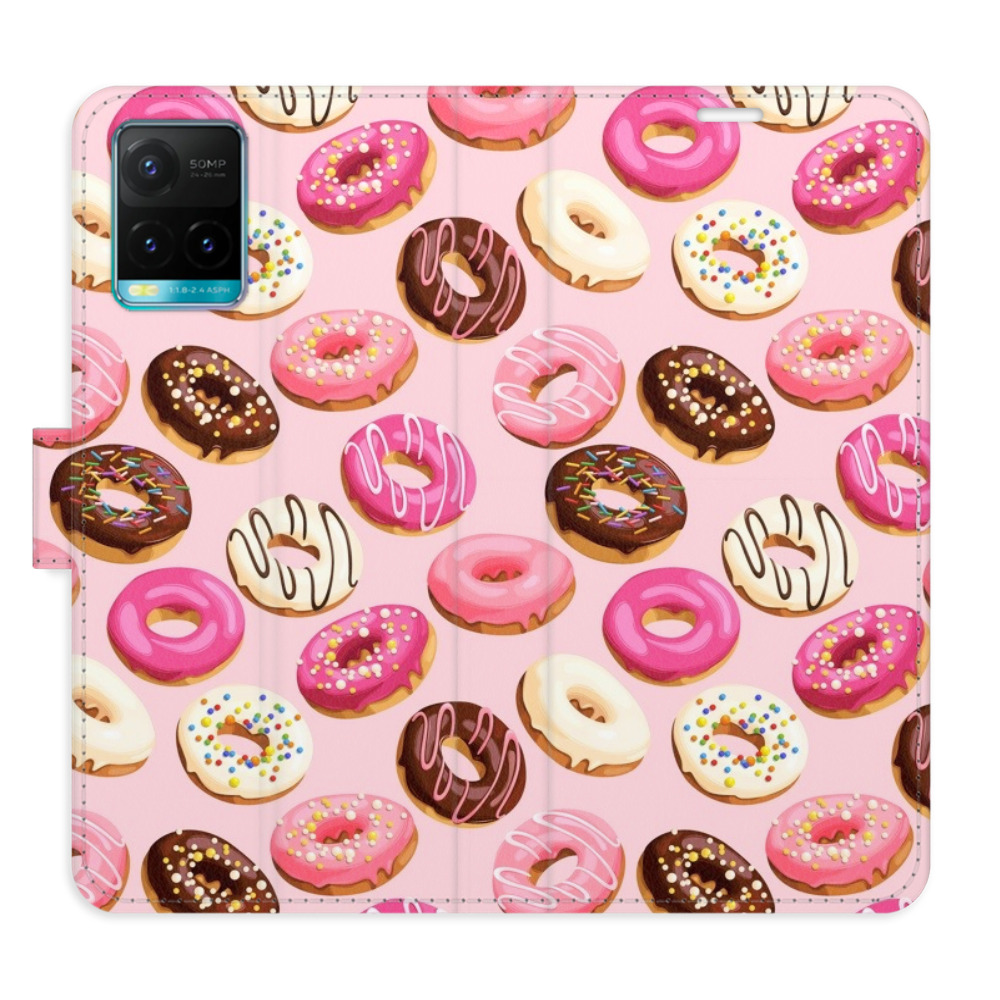 Flipové puzdro iSaprio - Donuts Pattern 03 - Vivo Y21 / Y21s / Y33s