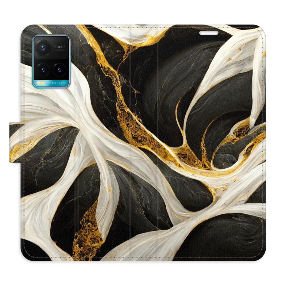 Flipové puzdro iSaprio - BlackGold Marble - Vivo Y21 / Y21s / Y33s