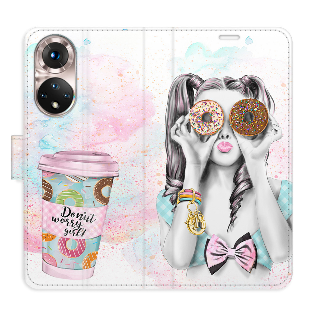 Flipové puzdro iSaprio - Donut Worry Girl - Honor 50 / Nova 9