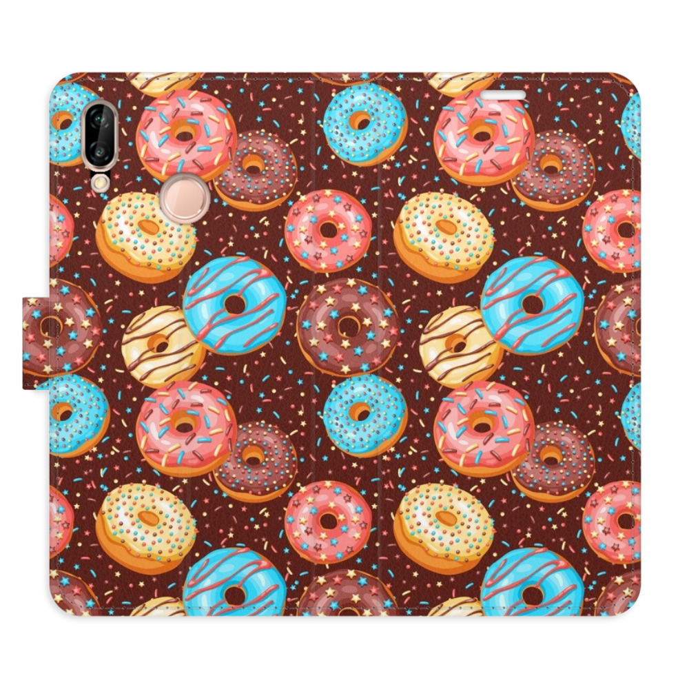 Flipové puzdro iSaprio - Donuts Pattern - Huawei P20 Lite
