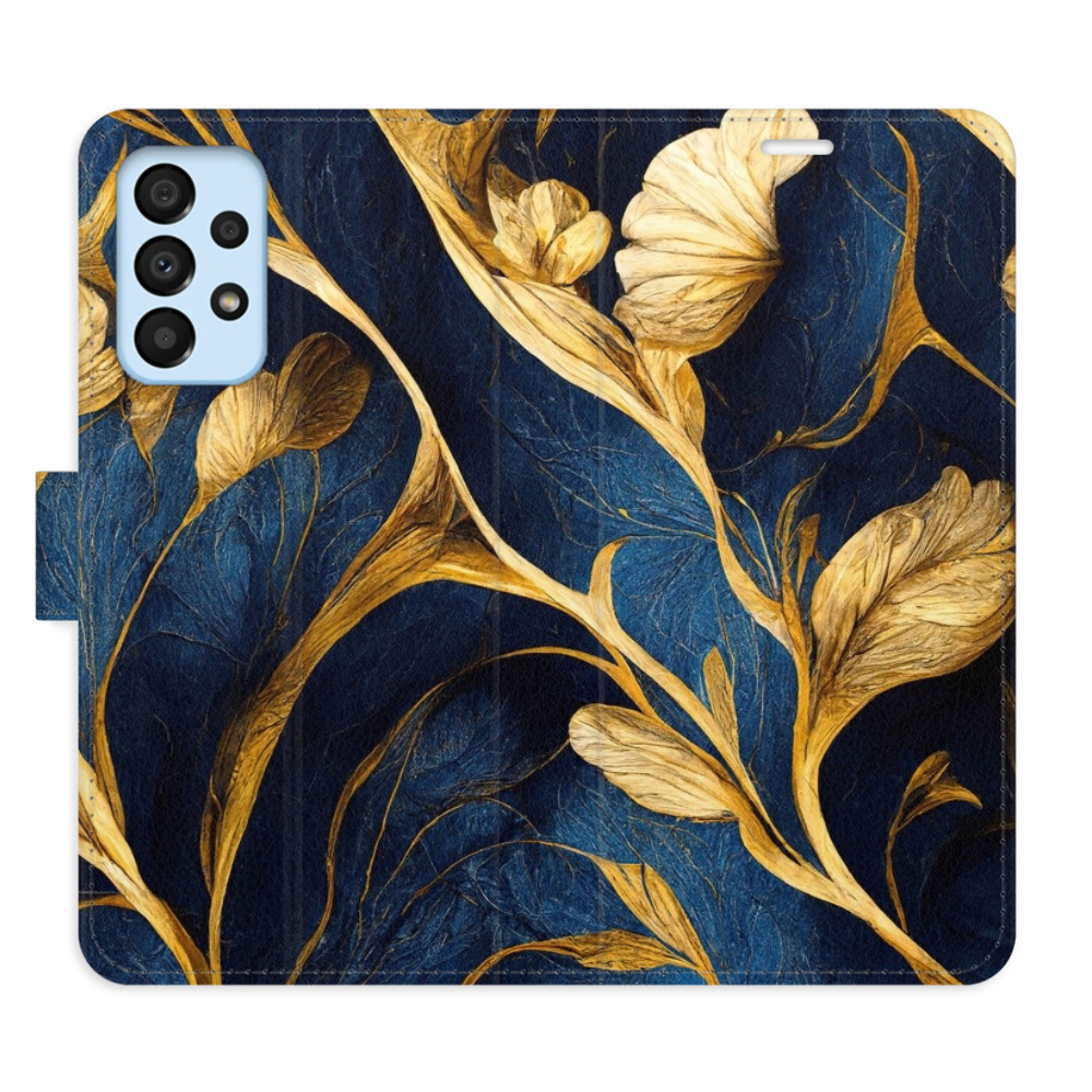 Flipové puzdro iSaprio - GoldBlue - Samsung Galaxy A33 5G