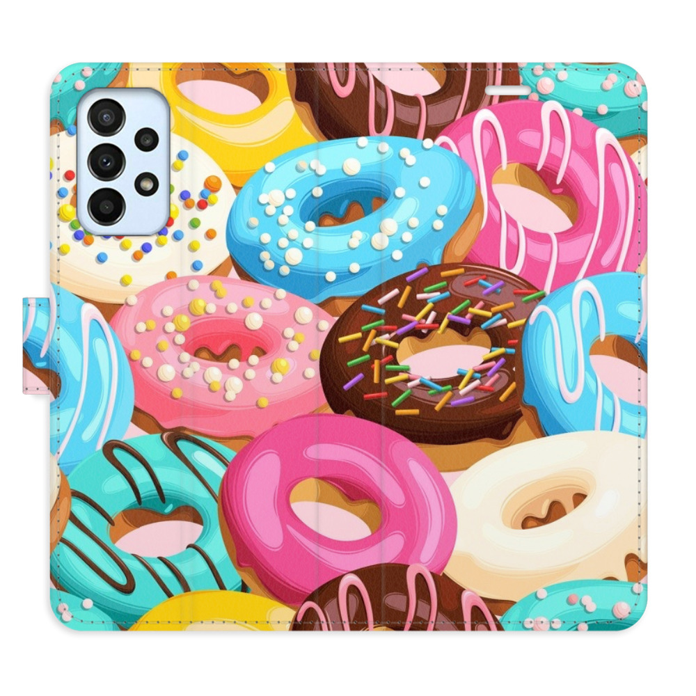 Flipové puzdro iSaprio - Donuts Pattern 02 - Samsung Galaxy A23 / A23 5G
