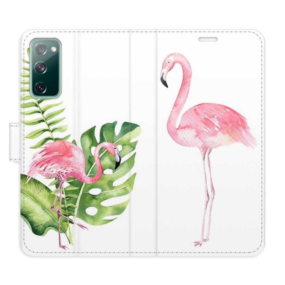 Flipové puzdro iSaprio - Flamingos - Samsung Galaxy S20 FE