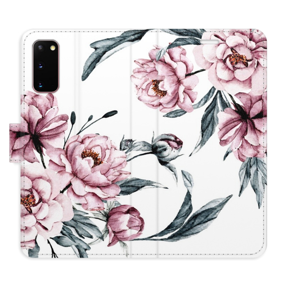 Flipové puzdro iSaprio - Pink Flowers - Samsung Galaxy S20