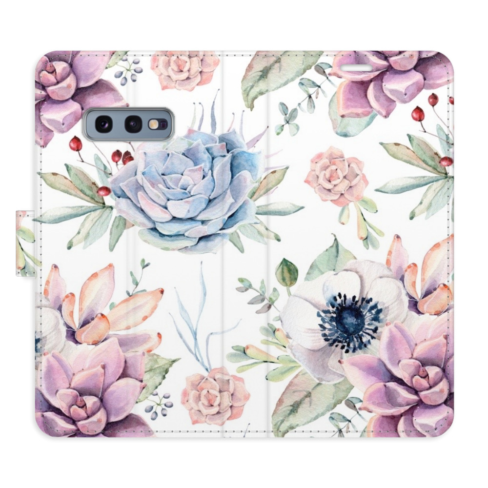 Flipové puzdro iSaprio - Succulents Pattern - Samsung Galaxy S10e