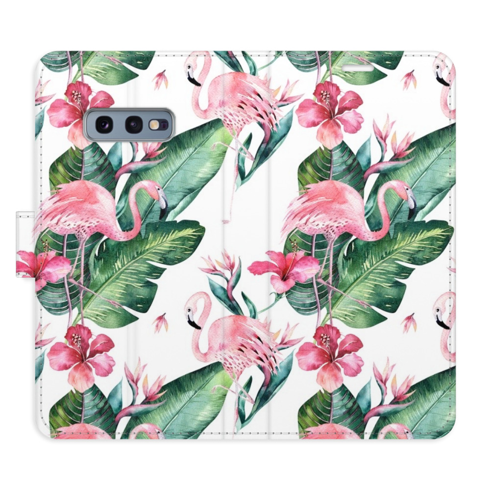 Flipové puzdro iSaprio - Flamingos Pattern - Samsung Galaxy S10e