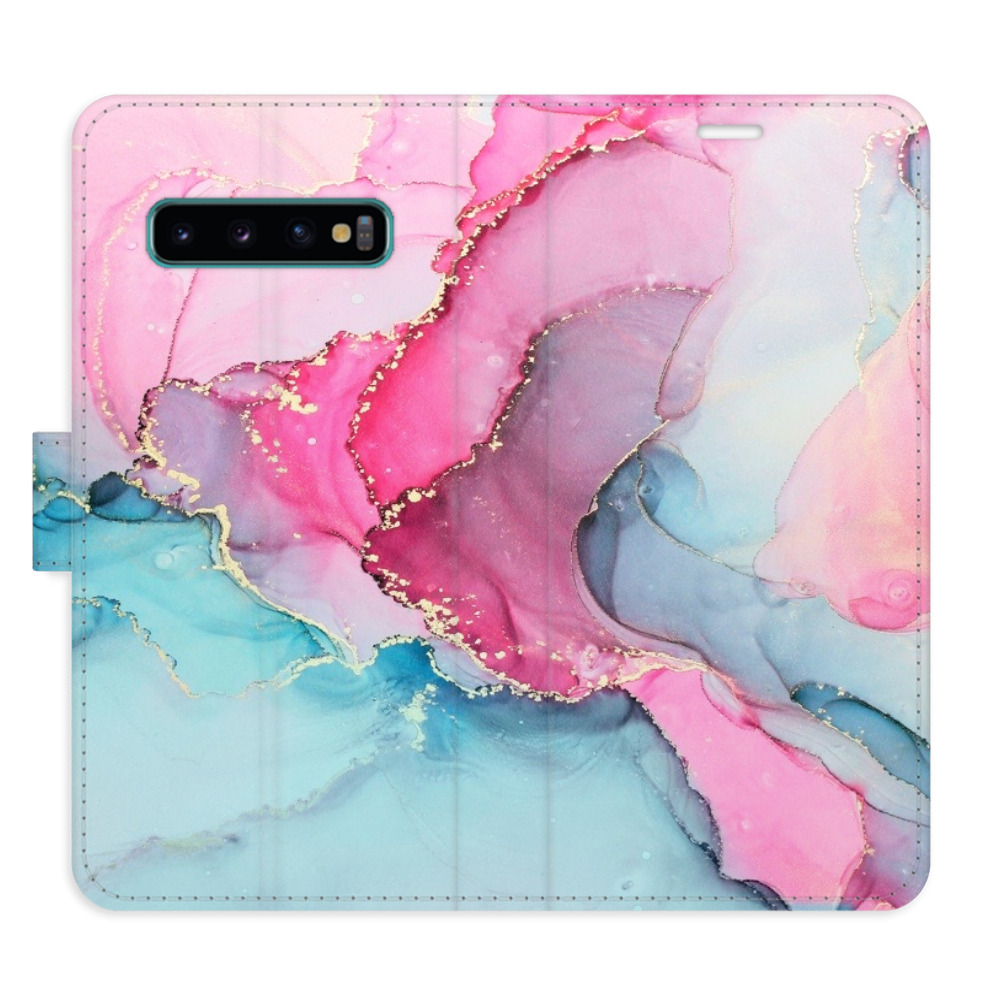 Flipové puzdro iSaprio - PinkBlue Marble - Samsung Galaxy S10