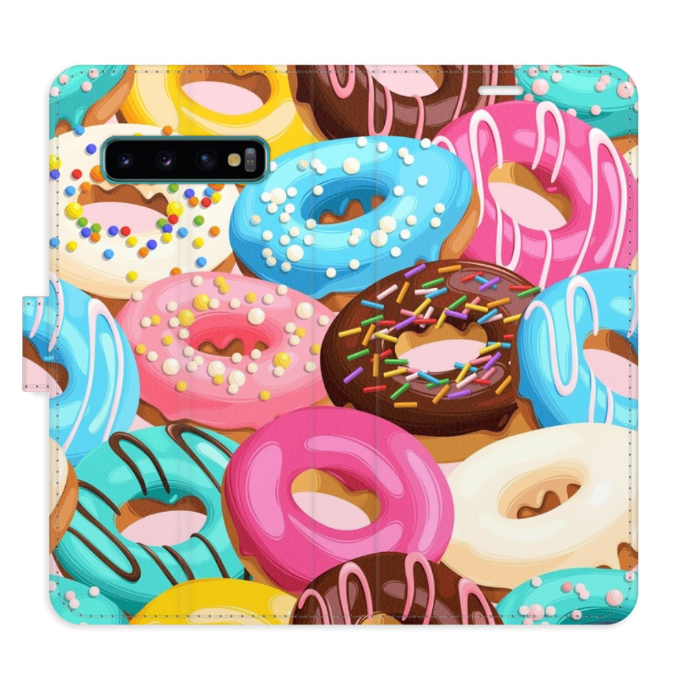 Flipové puzdro iSaprio - Donuts Pattern 02 - Samsung Galaxy S10