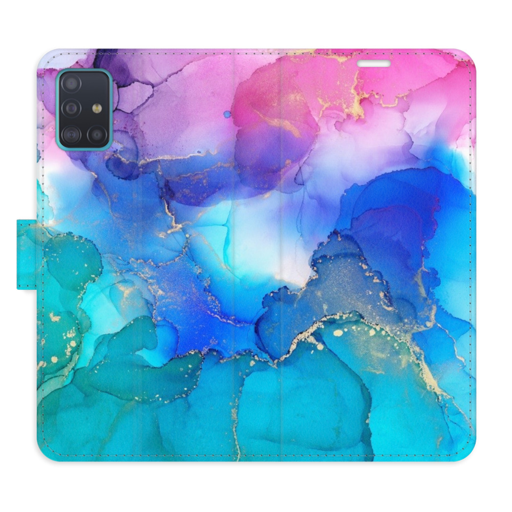 Flipové puzdro iSaprio - BluePink Paint - Samsung Galaxy A51