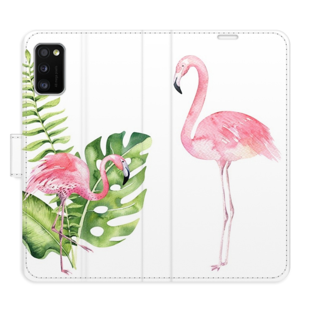 Flipové puzdro iSaprio - Flamingos - Samsung Galaxy A41