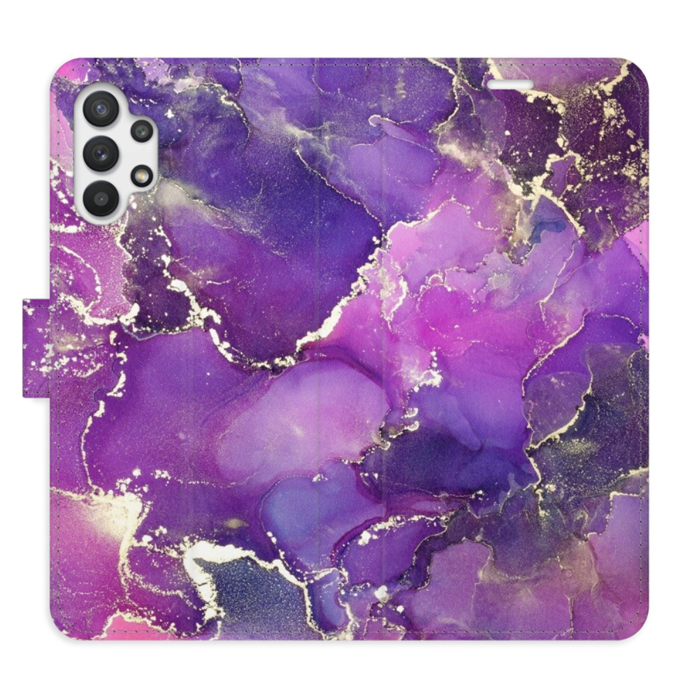 Flipové puzdro iSaprio - Purple Marble - Samsung Galaxy A32 5G