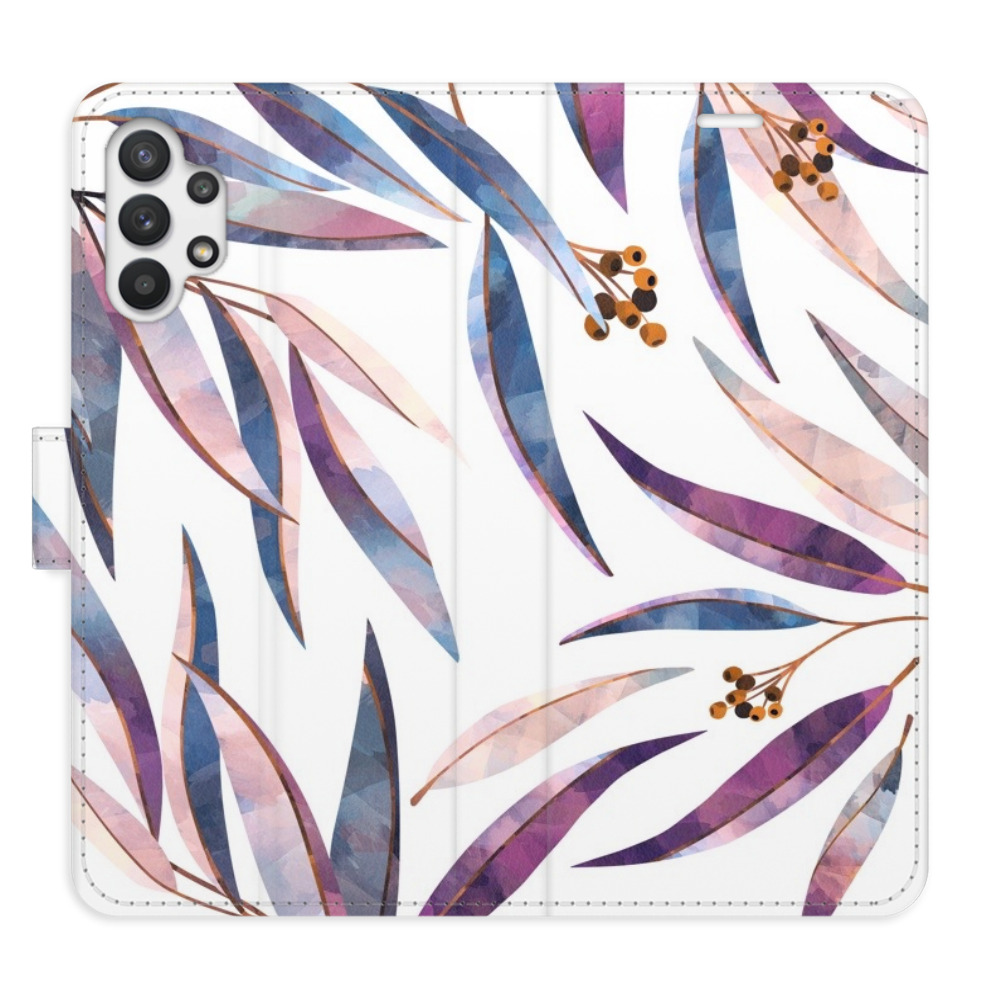 Flipové puzdro iSaprio - Ornamental Leaves - Samsung Galaxy A32 5G