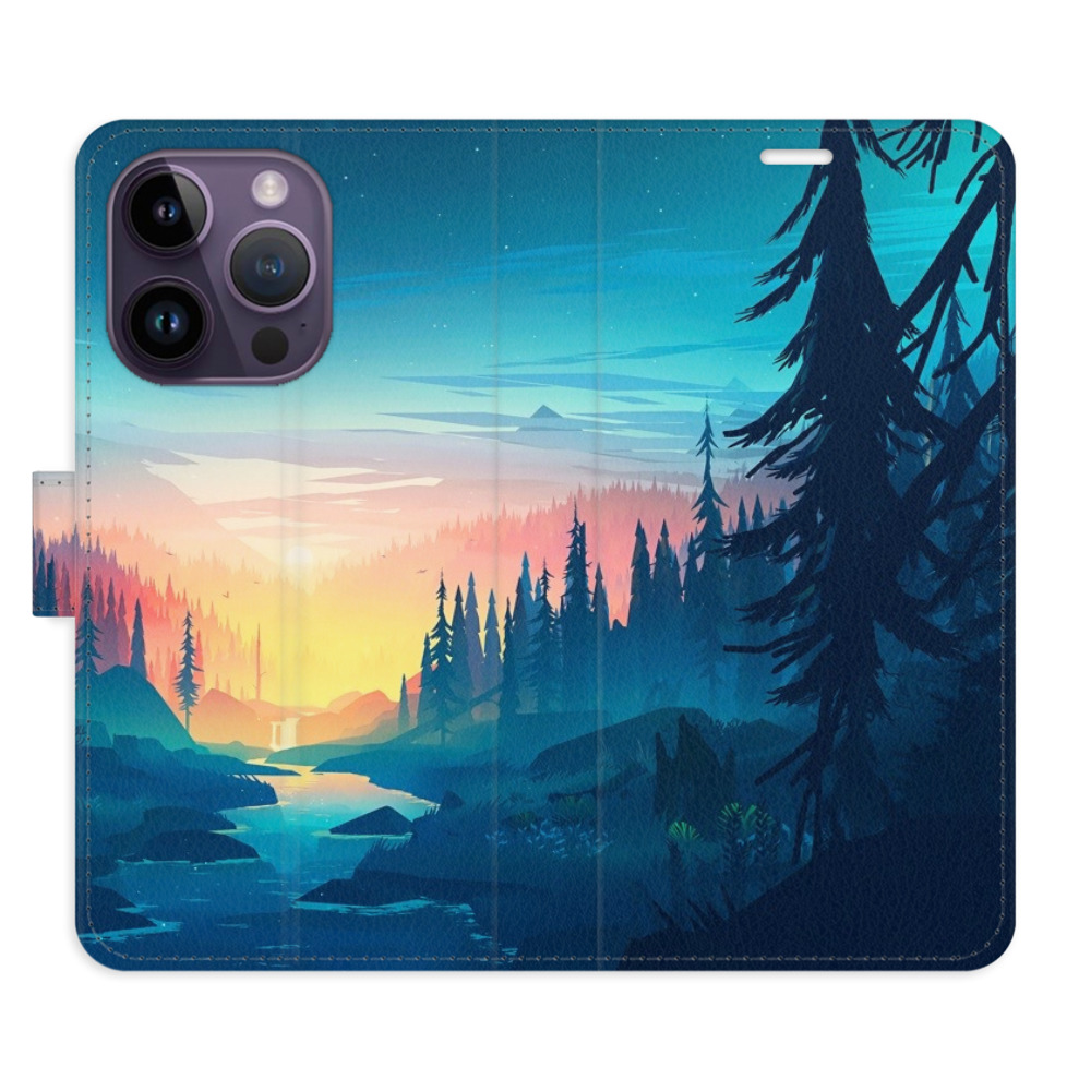 Flipové puzdro iSaprio - Magical Landscape - iPhone 14 Pro