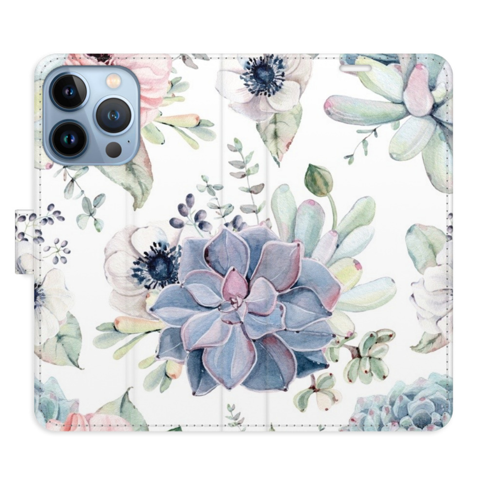 Flipové puzdro iSaprio - Succulents - iPhone 13 Pro