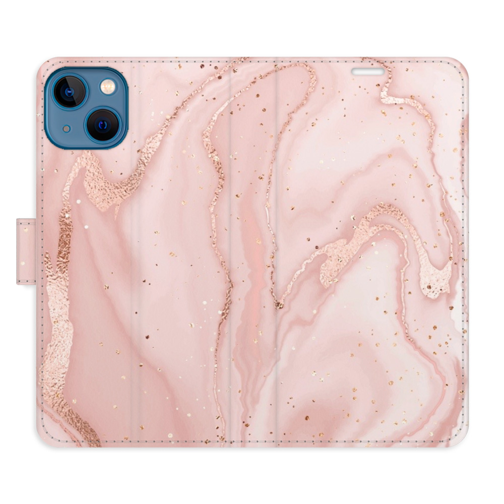 Flipové puzdro iSaprio - RoseGold Marble - iPhone 13