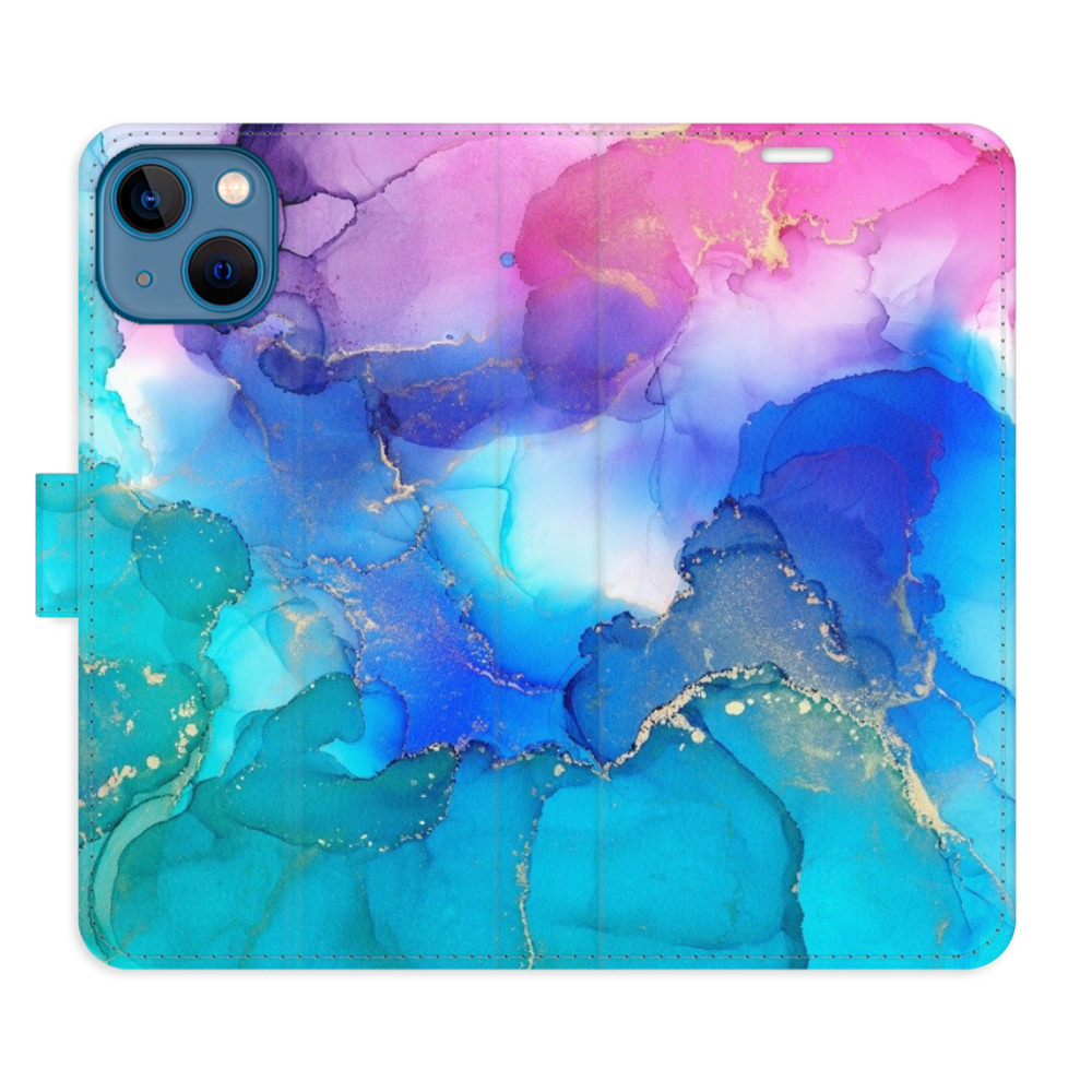 Flipové puzdro iSaprio - BluePink Paint - iPhone 13