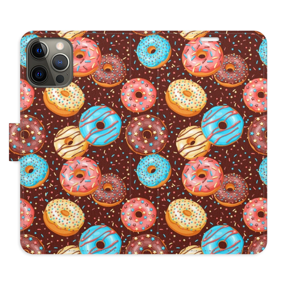 Flipové puzdro iSaprio - Donuts Pattern - iPhone 12/12 Pro