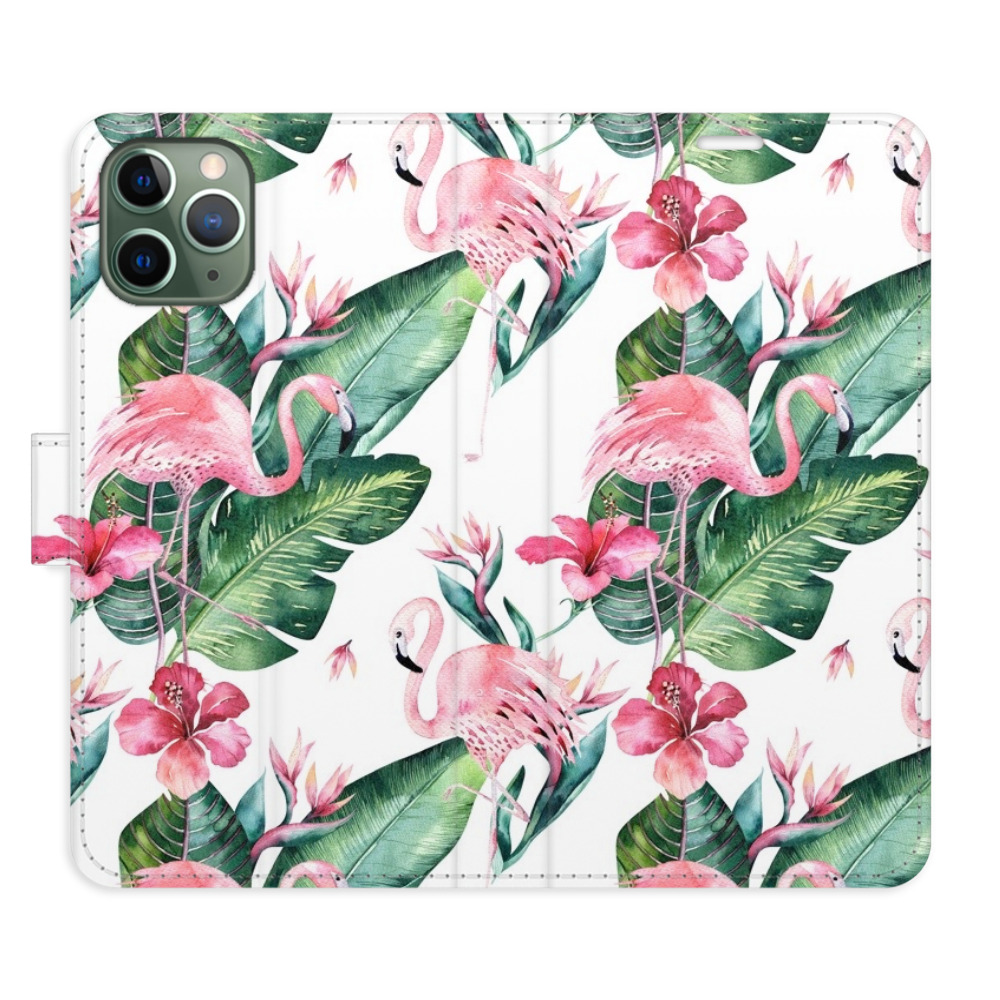 Flipové puzdro iSaprio - Flamingos Pattern - iPhone 11 Pro
