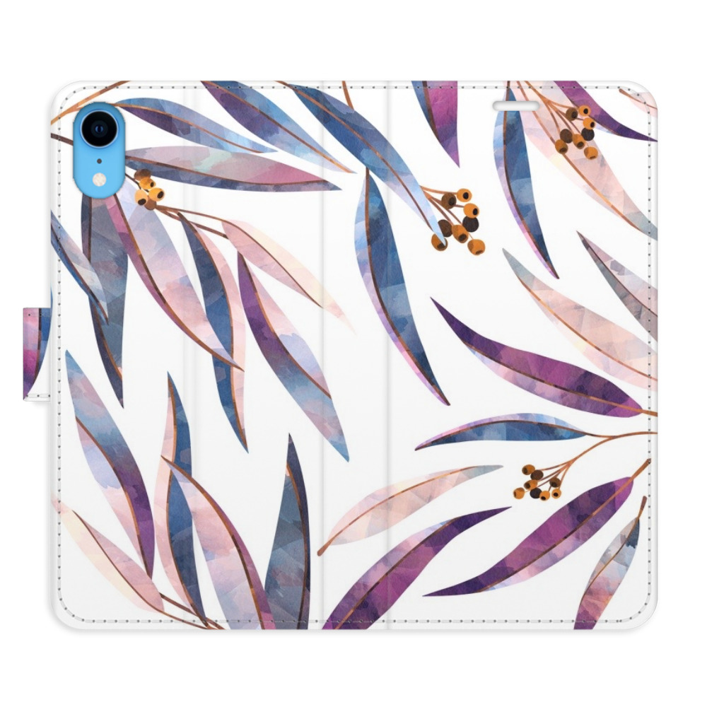 Flipové puzdro iSaprio - Ornamental Leaves - iPhone XR