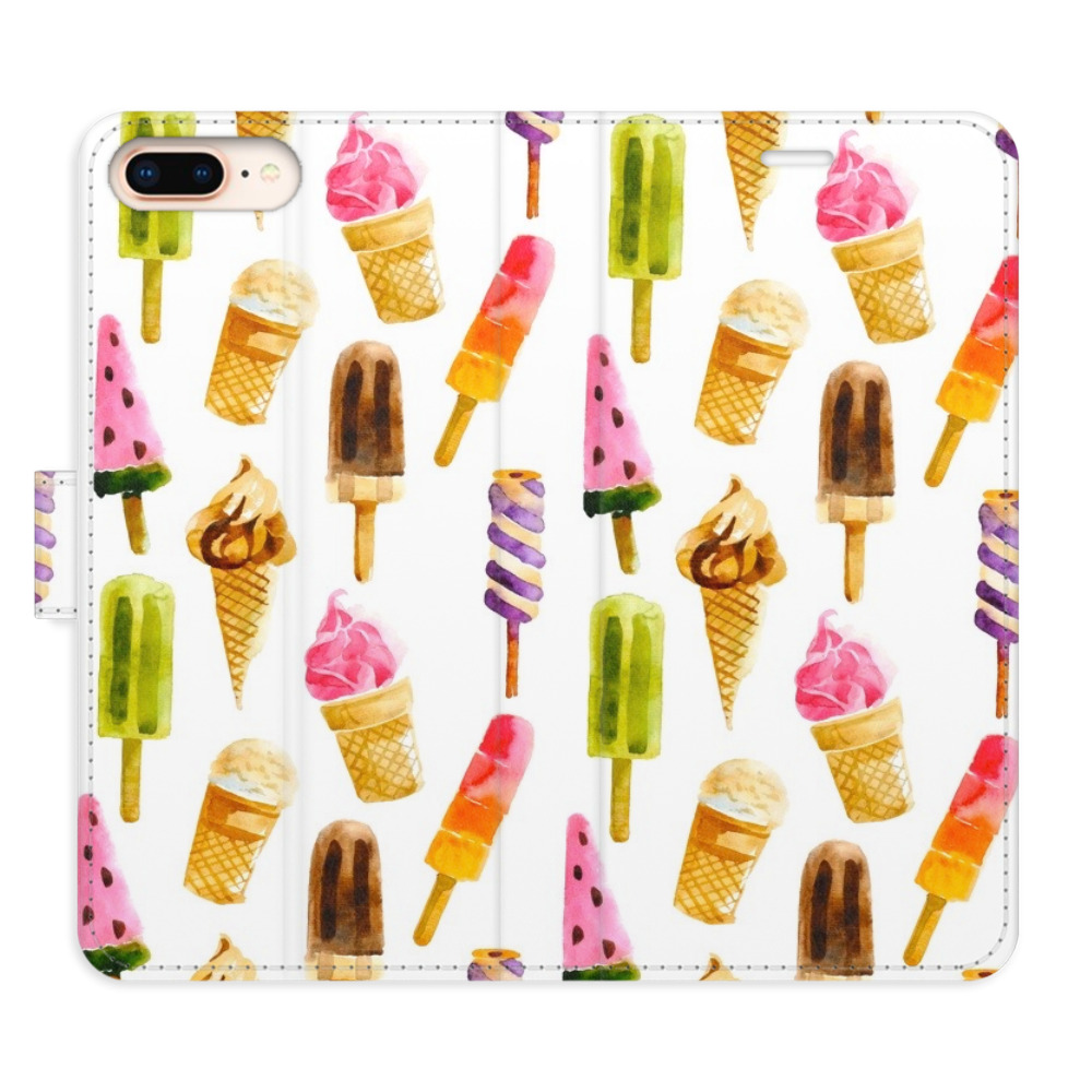 Flipové puzdro iSaprio - Ice Cream Pattern - iPhone 7 Plus