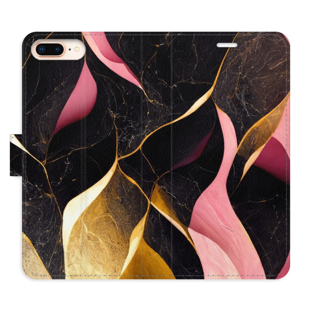 Flipové puzdro iSaprio - Gold Pink Marble 02 - iPhone 7 Plus