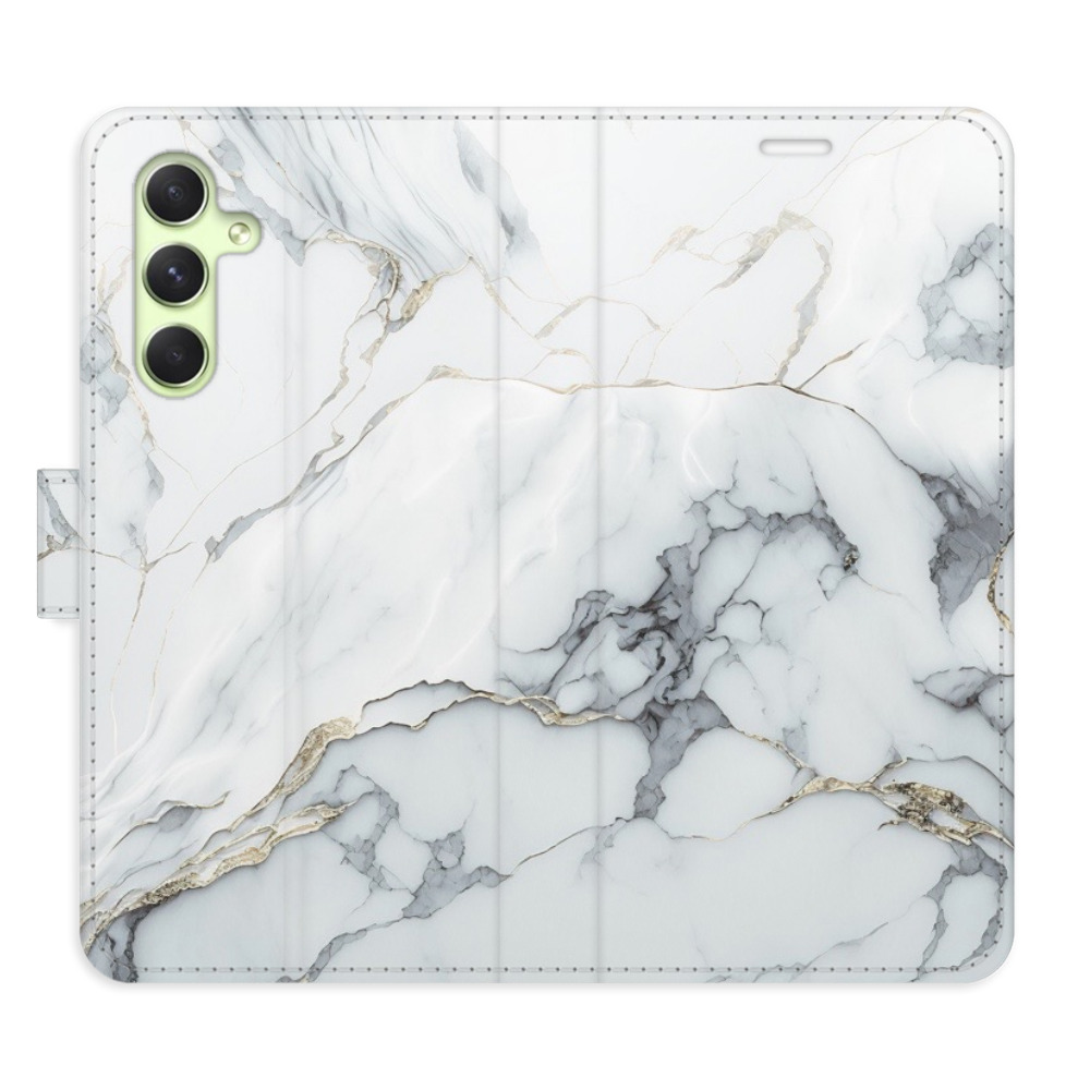 Flipové puzdro iSaprio - SilverMarble 15 - Samsung Galaxy A54 5G