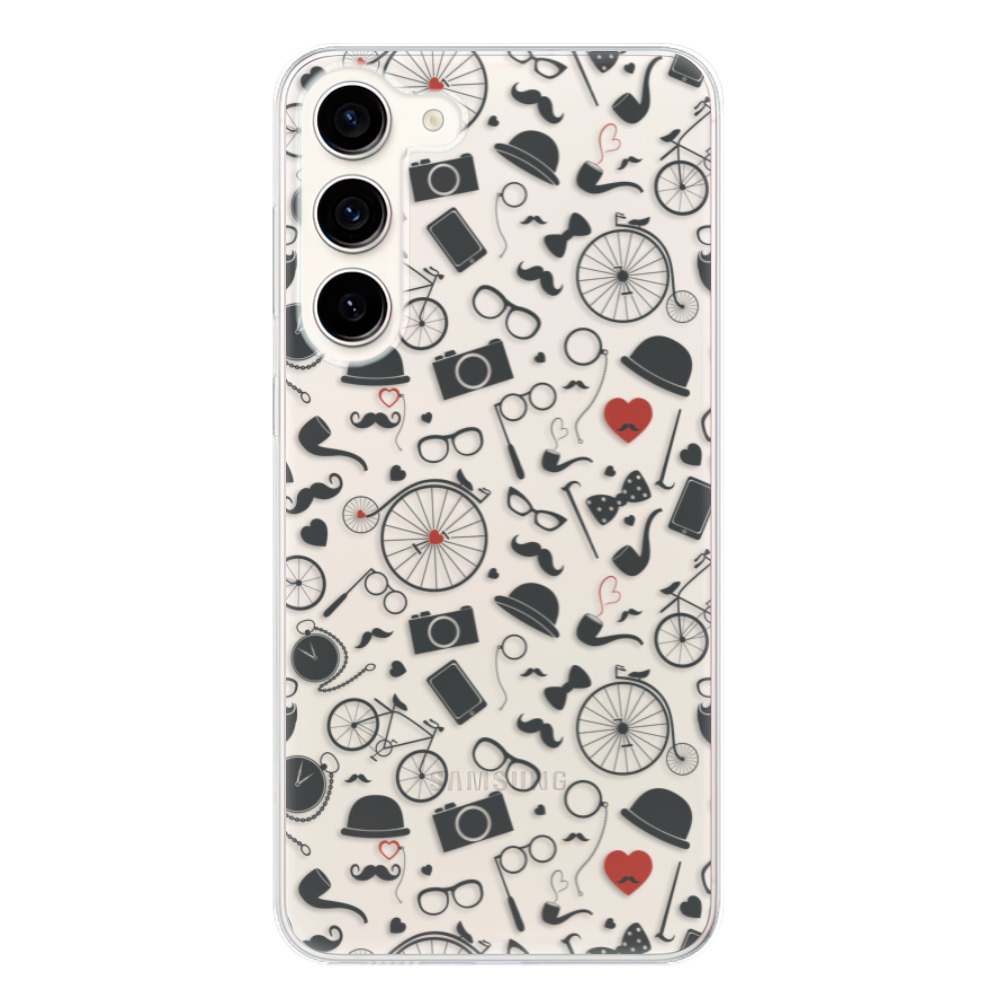 Odolné silikónové puzdro iSaprio - Vintage Pattern 01 - black - Samsung Galaxy S23+ 5G