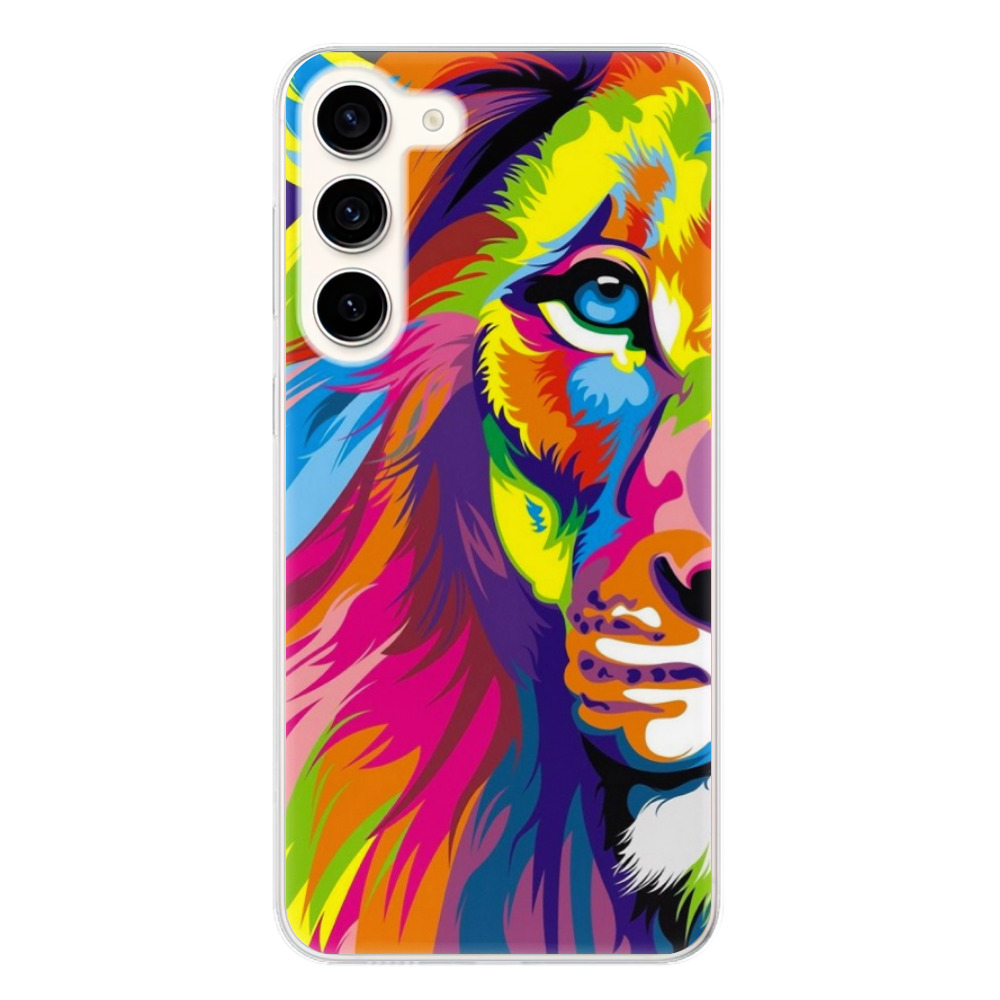 Odolné silikónové puzdro iSaprio - Rainbow Lion - Samsung Galaxy S23+ 5G