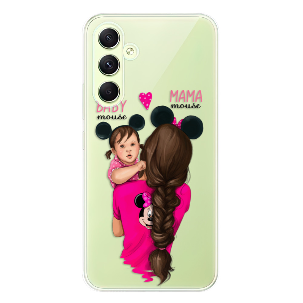 Odolné silikónové puzdro iSaprio - Mama Mouse Brunette and Girl - Samsung Galaxy A54 5G
