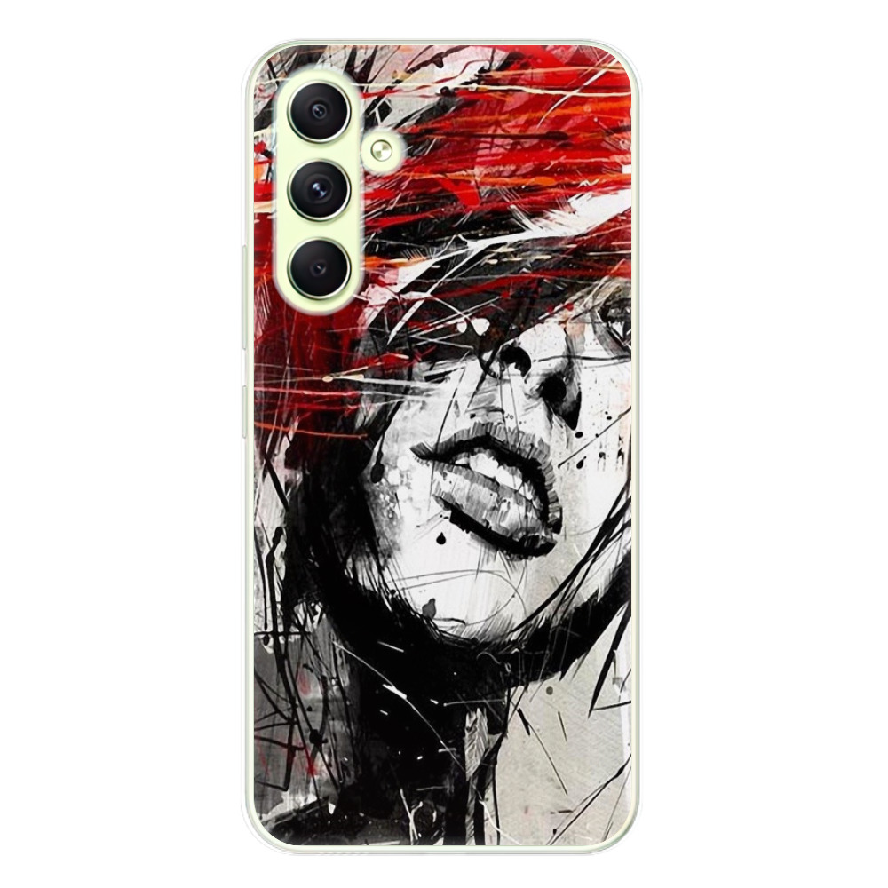 Odolné silikónové puzdro iSaprio - Sketch Face - Samsung Galaxy A54 5G