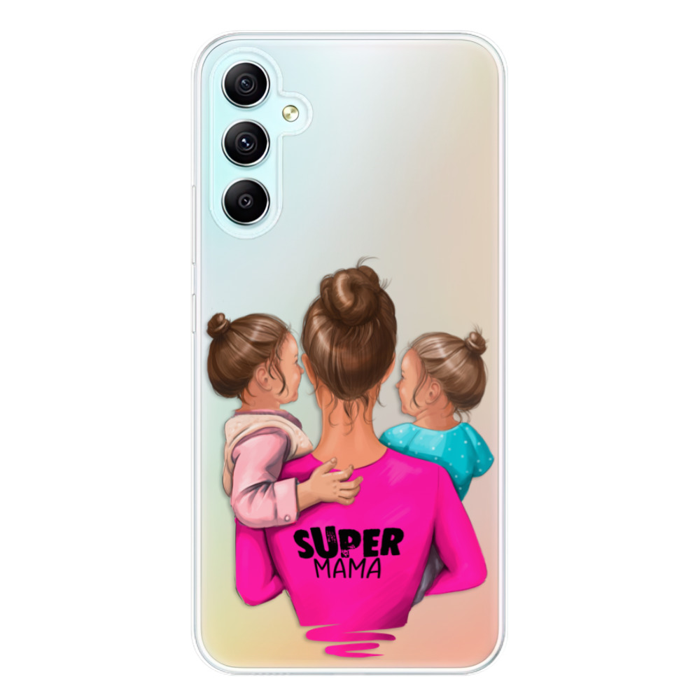 Odolné silikónové puzdro iSaprio - Super Mama - Two Girls - Samsung Galaxy A34 5G