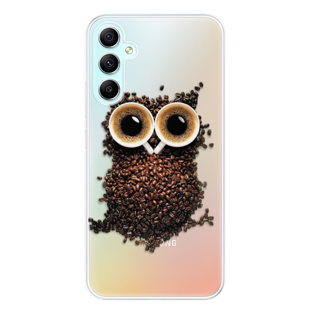 Odolné silikónové puzdro iSaprio - Owl And Coffee - Samsung Galaxy A34 5G