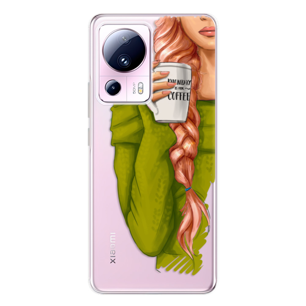 Odolné silikónové puzdro iSaprio - My Coffe and Redhead Girl - Xiaomi 13 Lite
