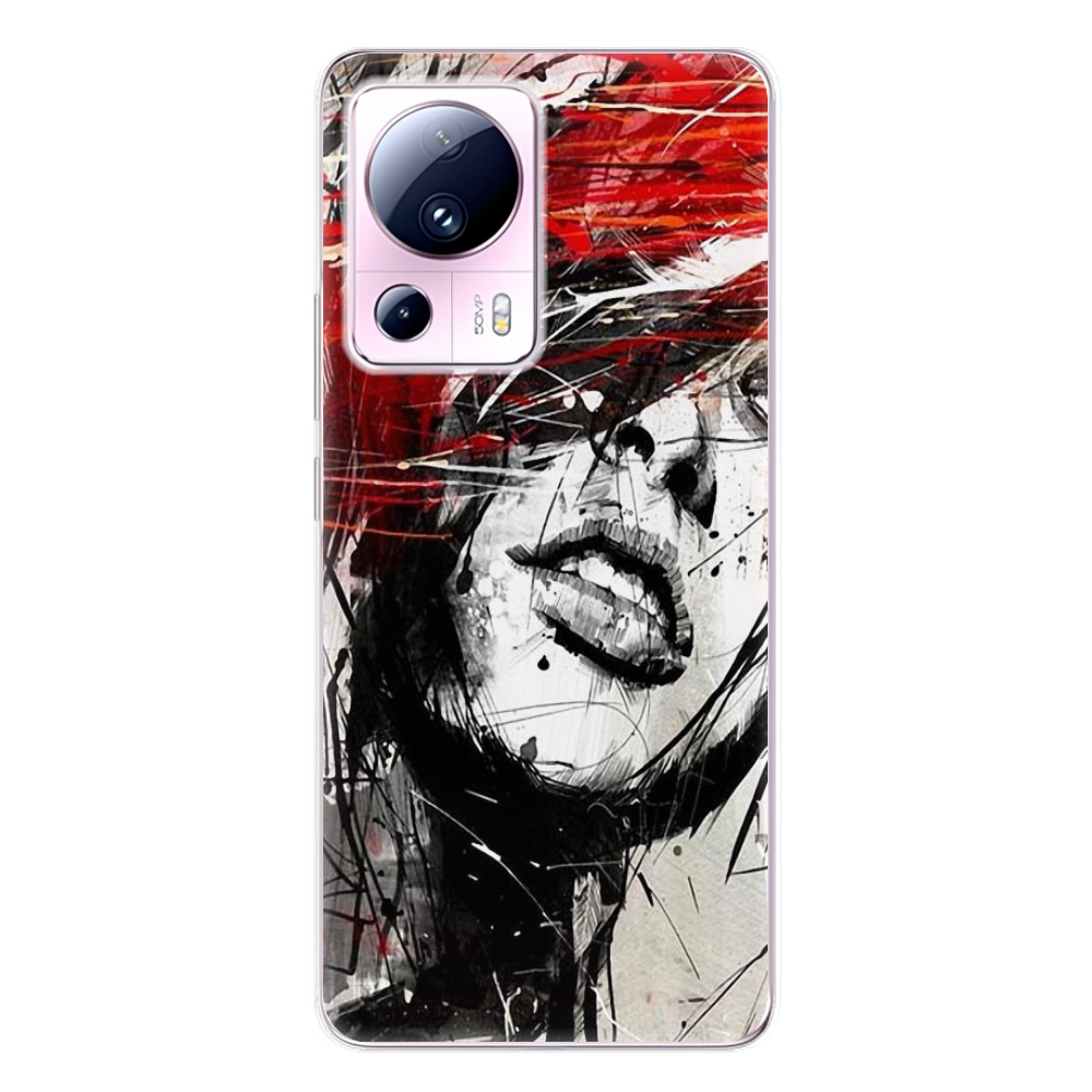 Odolné silikónové puzdro iSaprio - Sketch Face - Xiaomi 13 Lite