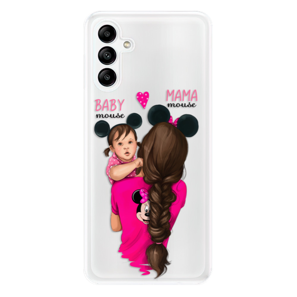 Odolné silikónové puzdro iSaprio - Mama Mouse Brunette and Girl - Samsung Galaxy A04s
