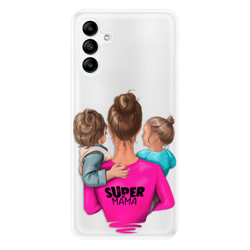 Odolné silikónové puzdro iSaprio - Super Mama - Boy and Girl - Samsung Galaxy A04s