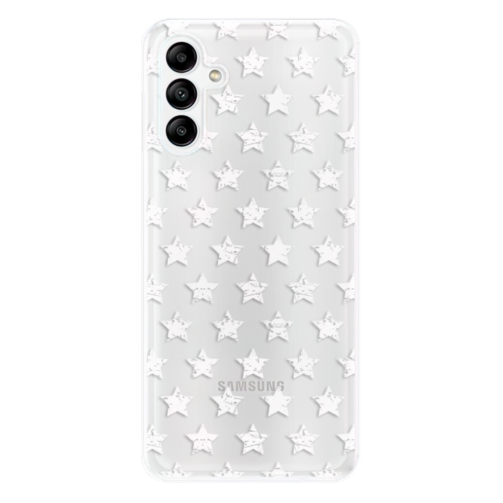 Odolné silikónové puzdro iSaprio - Stars Pattern - white - Samsung Galaxy A04s